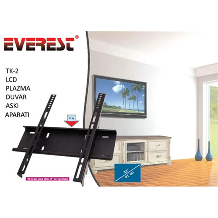 HADRON HDX8704 TV Askı Aparatı 43-60 İnç 50 Kg Siyah