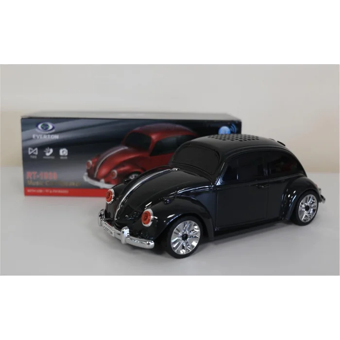 EVERTON RT-1939 Siyah Arabalı Bluetooth Fm-Usb-Tf-Aux Şarjlı Nostaljik Radyo