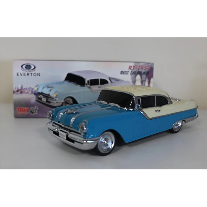 EVERTON RT-1954 Mavi Arabalı Bluetooth Fm-Usb-Tf-Aux Şarjlı Nostaljik Radyo