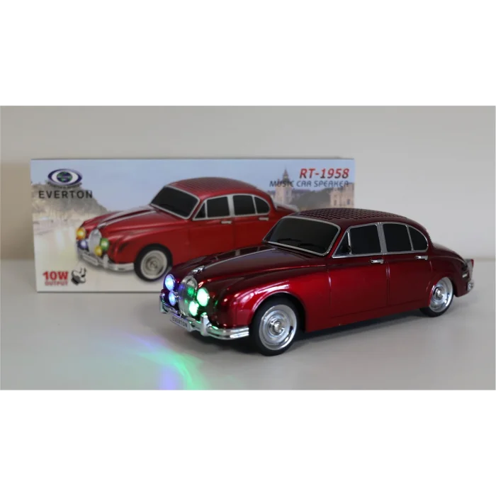 EVERTON RT-1958 Kırmızı Arabalı Bluetooth Fm-Usb-Tf-Aux Şarjlı Nostaljik Radyo