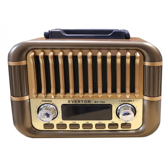 Everton RT-606 Gramofonlu, Şarjlı,  Nostaljik Radyo( Bluetooth-USB-SD-FM)