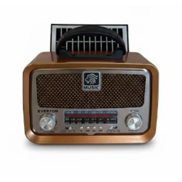 Everton RT-653  Solarlı,Şarjlı Nostaljik Radyo (Bluetooth-USB-SD-FM )