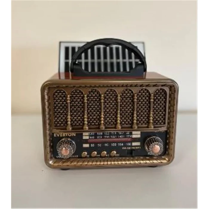 Everton RT-707 Bluetooth-USB-SD-FM Şarjlı  Nostaljik Radyo Solarlı Radyo