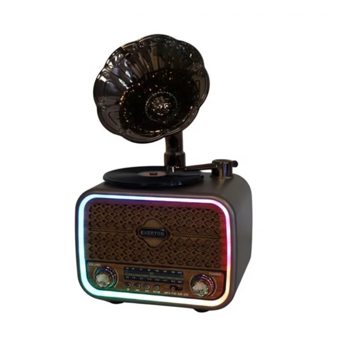 Everton Rt-709 Gramafonlu Bluetooth Fm-Usb-Tf-Aux  Şarjlı Nostaljik Radyo