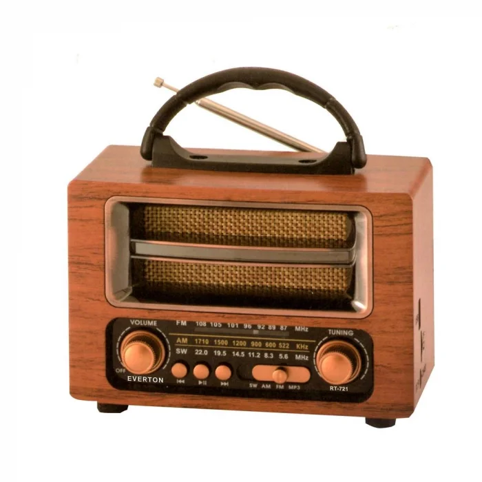 Everton Rt-651 -Usb-Tf-Am-Fm-Sw-Blue-Connect-Tws-Usb Şarj Nostaljik Radyo Alev Işıklı