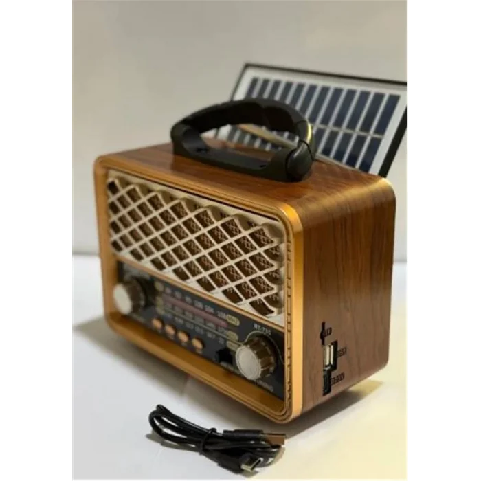 Everton Rt-735 Solar Enerjili Nostajık Radyo Bluetooth usb-fm-radyo