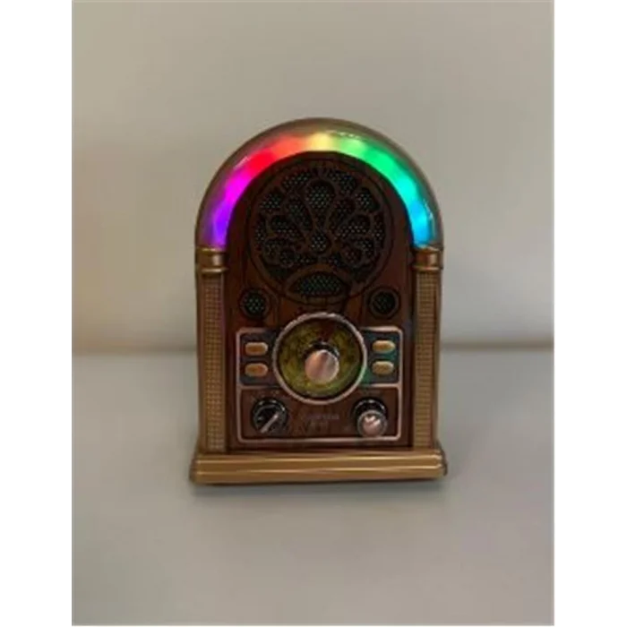 Everton RT-752 Şarjlı, Led Işıklı Nostaljik Radyo( Bluetooth-USB-SD-FM)