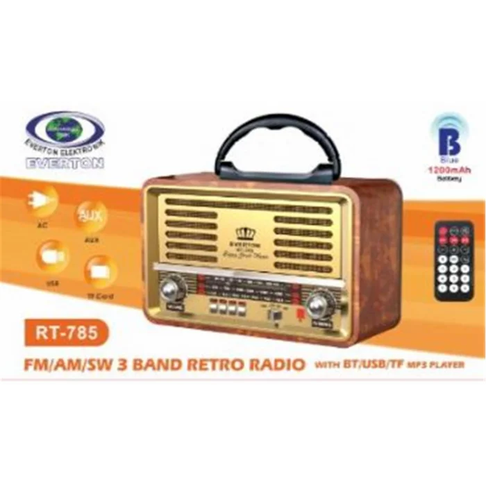 Everton RT-785 Bluetooth Usb-Micro Sd Nostaljik Radyo