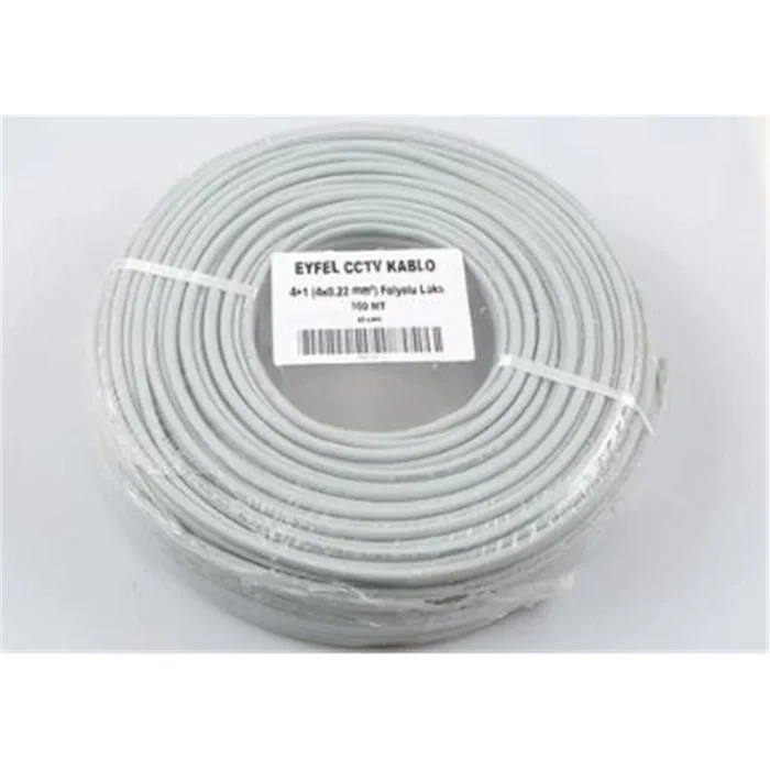 Eyfel EF-C400 4+1 2x0.22 (14x0.18 CCA) Folyolu 100M CCTV Kablo