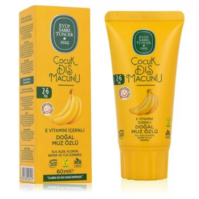Eyüp Sabri Tuncer Doğal Muz Özlü 2-6 Yaş Çocuk Diş Macunu 60 ml