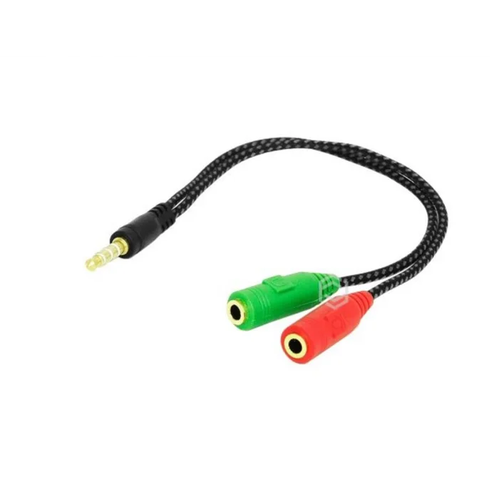 Frisby FA-6632AC 2 x 3.5mm Stereo Dişi - 4pin 3.5mm Stereo Erkek Y Kablo