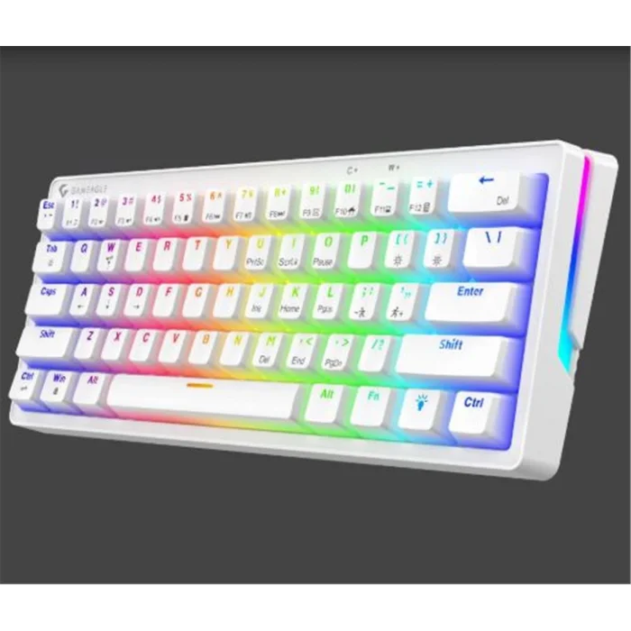 Gameagle GE2015 Poseıdon RGB Kablolu Us Layout Mekanik Beyaz Oyuncu Klavyesi