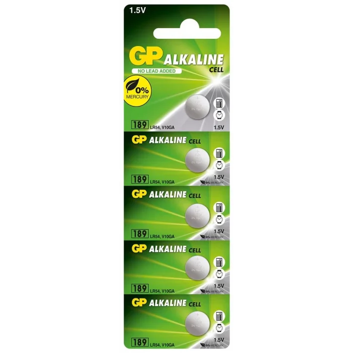 GP GP189-C5 LR54 AG10-LR1130 Alkalin Düğme Pil 5li Paket