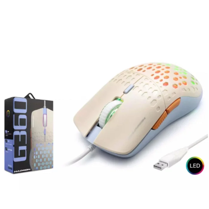 Hadron G360 Rgb 6 Buttons Usb 3600 Dpı Oyuncu Mouse (1,40cm Kablo Uzunluğu)