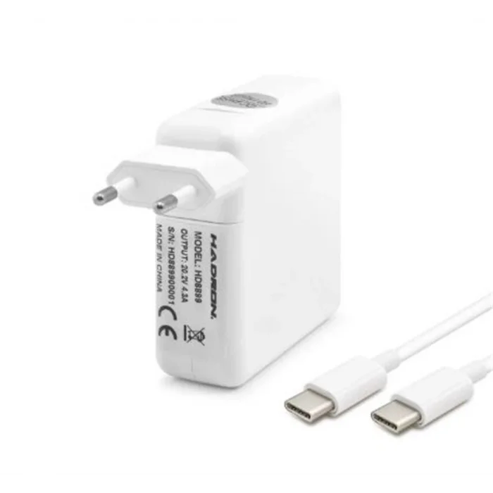 HADRON HD8899 Laptop Adaptörü 85W 20.2V 4.3A Type-C Beyaz