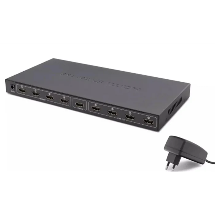 Hadron Hdx1332 8 port Hdmi Splitter 1.4V 1080P 4K 1-In 8-Out Siyah