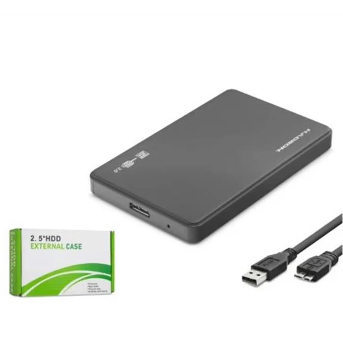 HADRON HDX1752S 2.5 İnç SATA HDD-SSD Harici Disk Kutusu USB 3.0 Micro-B - Siyah