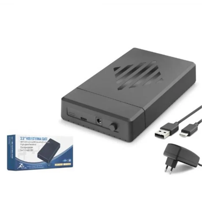 HADRON HDX1795 3.5 İnç SATA HDD Harici Disk Kutusu USB 3.0 Type-C - Siyah