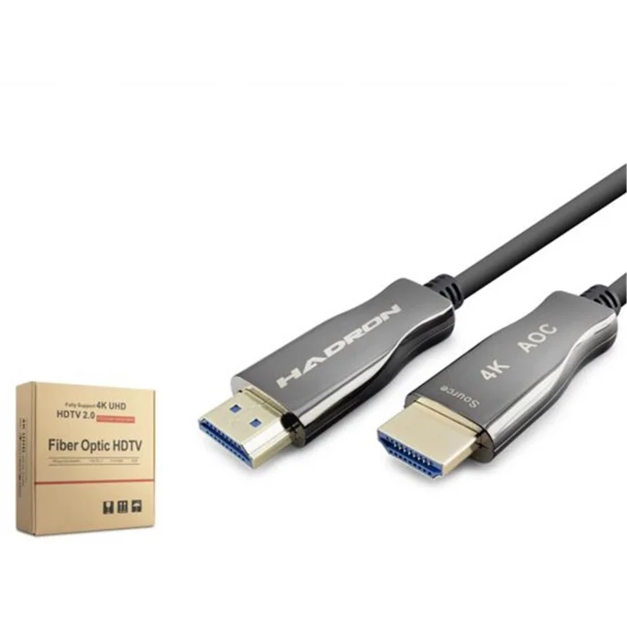 Hadron Hdx2059 50M  Fiber Hdmi Kablo 4K 60Hz  Siyah