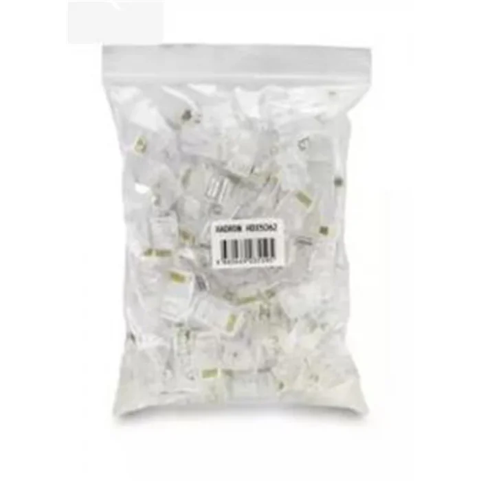 Hadron Hdx5062 Cat5 Konnektör Ez Rj45 Delikli 100Lü Paket Şeffaf