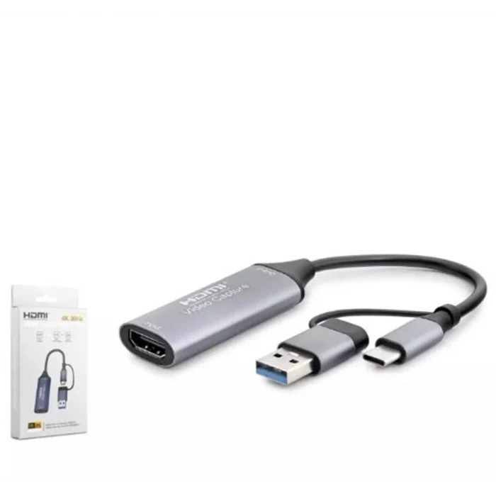 HADRON HDX7831 TYPE-C HDTV COMBO HDMI 4K 30HZ + TYPE-C + 2-USB3.0 + LAN 5IN1 GRİ