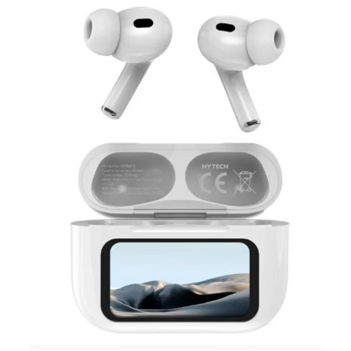 Hytech HY-TWS16 Beyaz Mobil Telefon Uyumlu Bluetooth 5.4V Ekranlı TWS Mikrofonlu Kulaklık