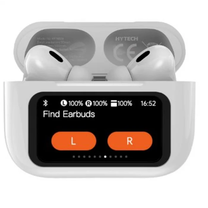 Hytech HY-TWS16 Beyaz Mobil Telefon Uyumlu Bluetooth 5.4V Ekranlı TWS Mikrofonlu Kulaklık
