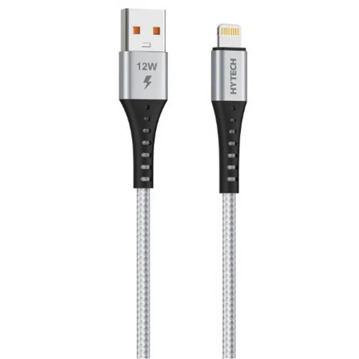 Hytech HY-X331 1m 2.4A Lightning Silver Gri Data + Şarj Kablosu