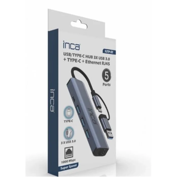 INCA IUTP-5T 5 Gbps USB 3.0 Port USB 2.0-1.1 Çoklayıcı