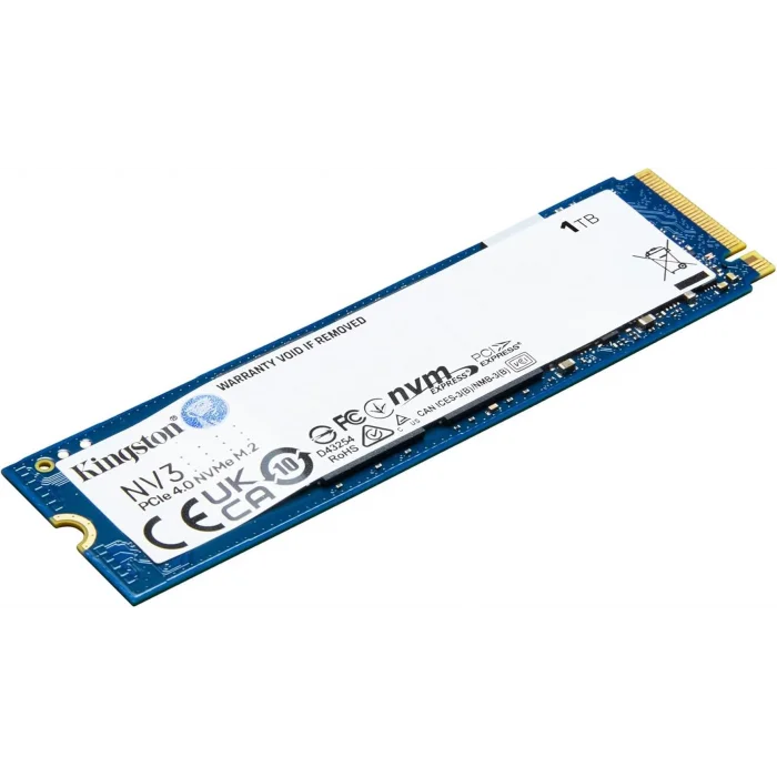 Kingston 1TB NV3 M.2 2280 NVMe SSD | PCIe 4.0 Gen 4x4 | Up to 6000 MB-s | SNV3S-1000G
