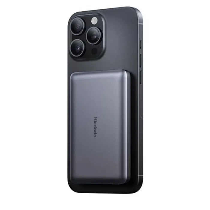 MCDODO MC-4651 10000mAh 20W Metal Ultra İnce Manyetik Kablosuz Powerbank - Siyah