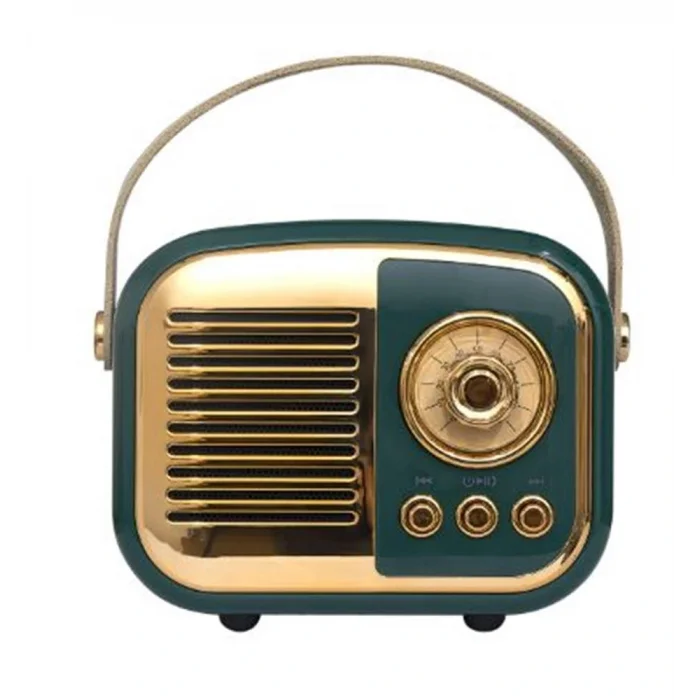 Mikado MD-24BT Echoes 3W 800mAh Yeşil Usb+TF Kart+Bluetooth Destekli Klasik Retro Müzik Kutusu