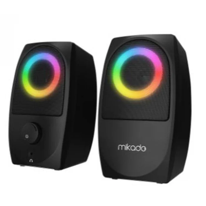 Mikado MD-90R 2.0 5W - 2 Siyah Bluetooth RGB 2.0 Gaming Speaker