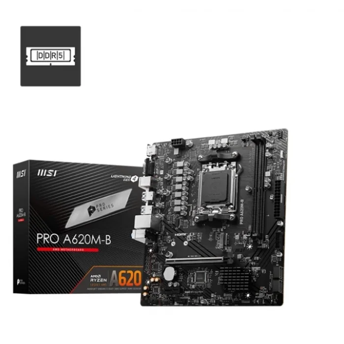Msı Pro A620M-B AMD A620 AM5 Soket DDR5 6800(OC)MHz mATX Anakart