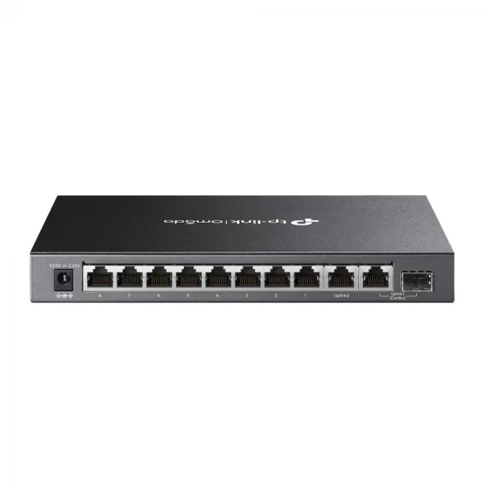 Omada Tp-Link DS110GMP 8 Port 10-100-1000 Poe+ Switch 1 Port SFP + 1 Port Uplink Çelik Kasa Rack
