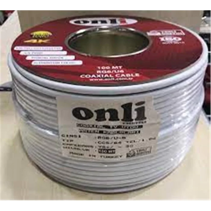 Onli ON-8001 RG6-U6 80 Tel 1,02 CCS-AL 100 metre Anten Uydu Kablosu
