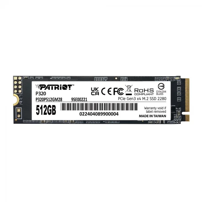 Patriot 512GB P320 3000-2200MB-s NVMe M.2 SSD (P320P512GM28) Ssd Disk