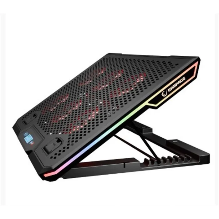 Rampage Blizzard R7 RGB Işıklı 6 Fanlı LCD Ekranlı 2 Usb Soketli 13-15.6 Notebook Soğutucu Stand