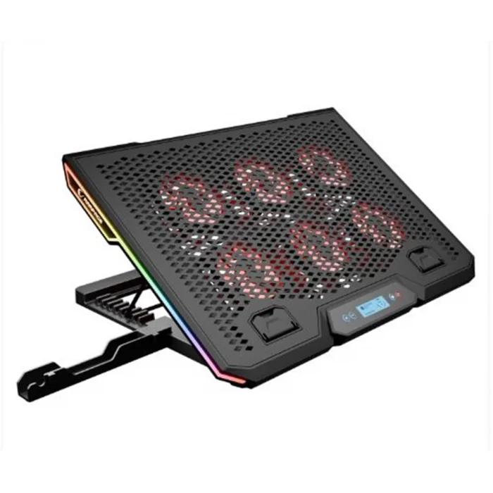 Rampage Blizzard R7 RGB Işıklı 6 Fanlı LCD Ekranlı 2 Usb Soketli 13-15.6 Notebook Soğutucu Stand