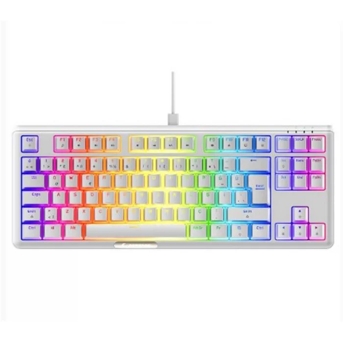 Rampage CLAW Beyaz RED SWITCH Mekanik Gaming Oyuncu Klavye Rainbow TKL