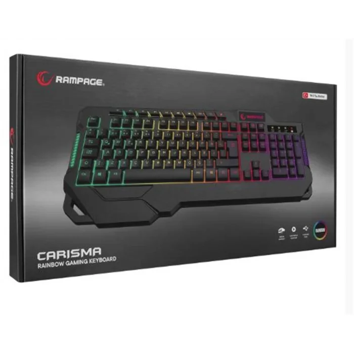 Rampage KB-R46 CARISMA USB Rainbow Aydınlatmalı Q Gaming Oyuncu Klavye