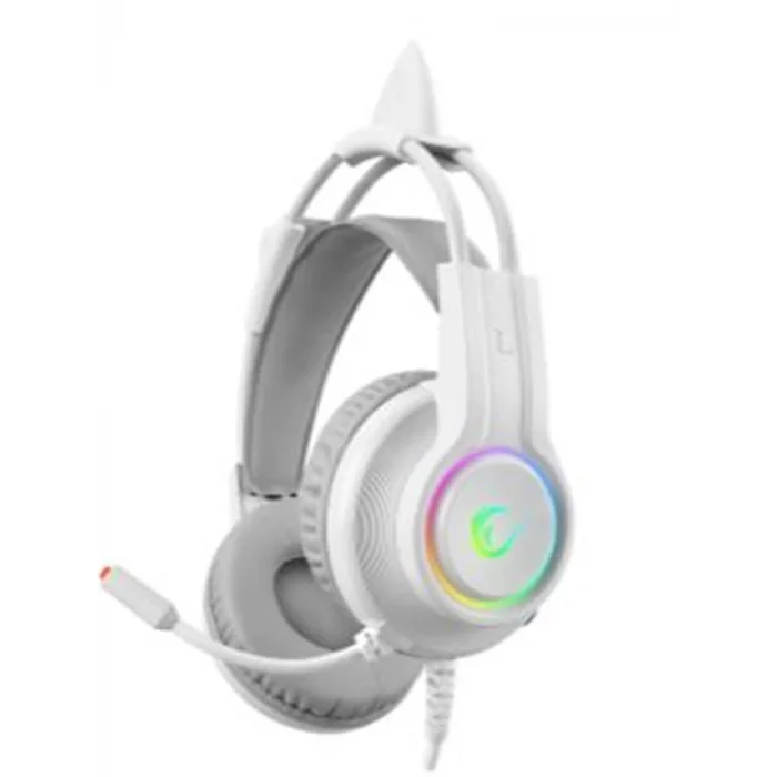 Rampage RM-K91 X-CATTY Beyaz USB 7.1 Version RGB Gaming Oyuncu Mikrofonlu Kulaklık
