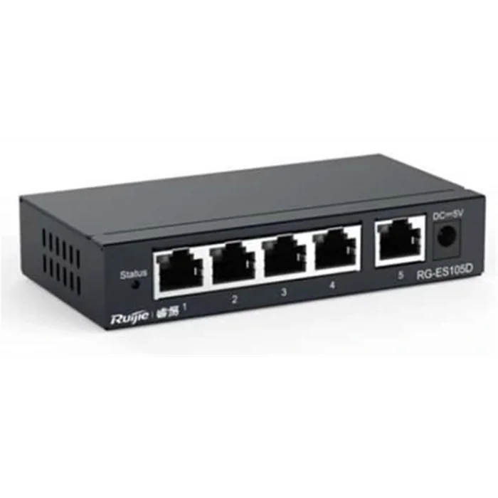 Ruijie-Reyee RG-ES105D 5-Port 10-100 Mbps Switch Metal Kasa
