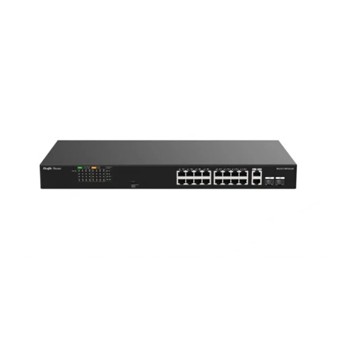 Ruijie-Reyee RG-ES118FGS-LP 16 Port POE+ 2 Port 10-100-1000 Mbps + 2 Port SFP 120W