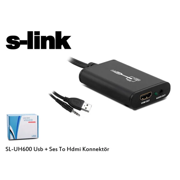 S-link SL-UH600 Usb + Ses to Hdmı Çevirici