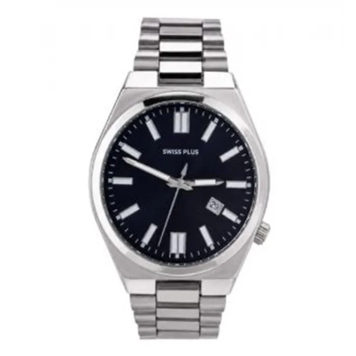 Swiss Plus Man Watch Basic Seri Model-1 ST3533AGS Black-Silver(Kol Saati)