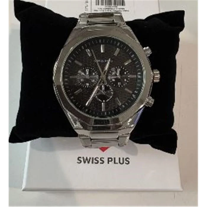 Swiss Plus Man Watch Basic Seri Model-4 ST3503AGS Plus Black-Silver