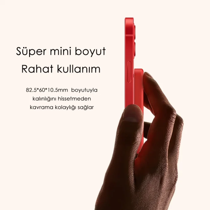 SWORD Magsafe Powerbank 4200mAh 15W Hızlı Şarj İnce ve Hafif iPhone ve Android Uyumlu Siyah SW-MGSF4