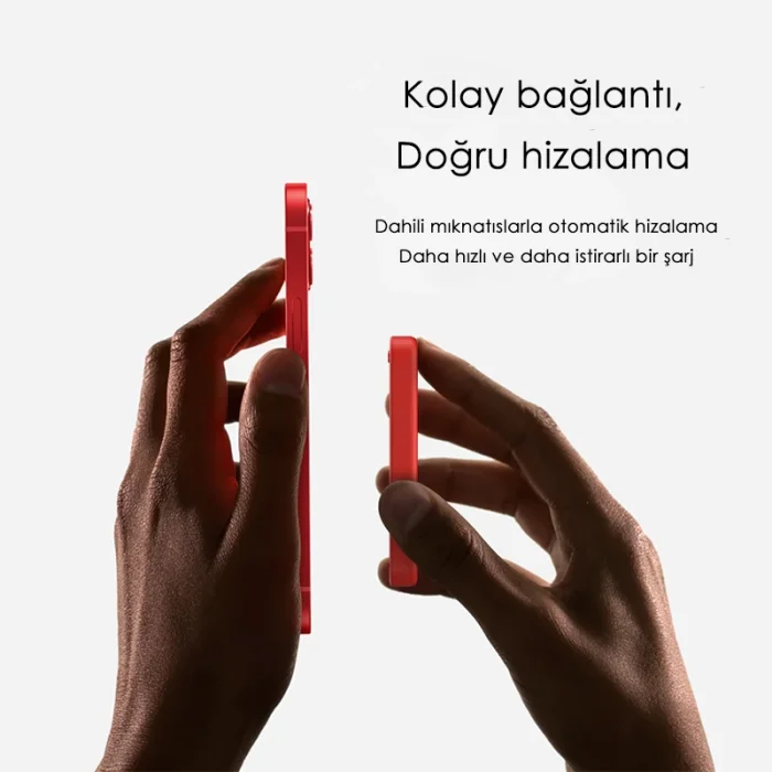 SWORD Magsafe Powerbank 4200mAh 15W Hızlı Şarj İnce ve Hafif iPhone ve Android Uyumlu Siyah SW-MGSF4