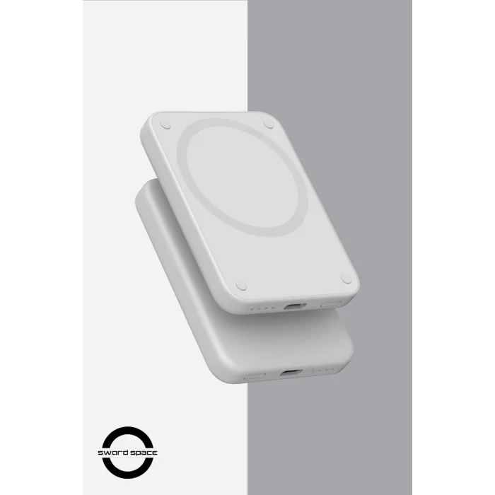 SWORD Magsafe Powerbank 4200mAh 15W Hızlı Şarj İnce ve Hafif iPhone ve Android Uyumlu Beyaz SW-MGSF4
